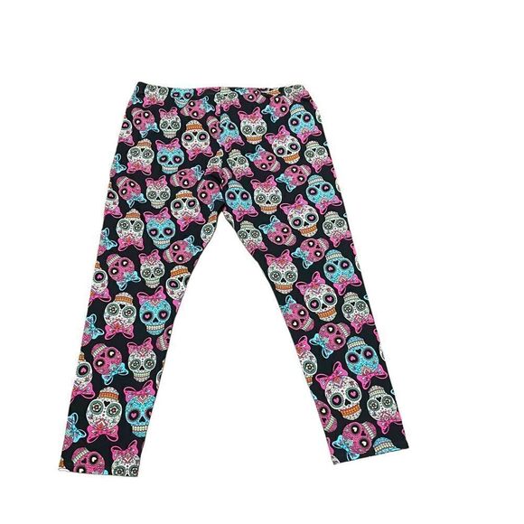 No Boundaries Neon Skull Leggings 2X - Picture 6 of 6